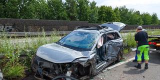 Verkehrsunfall auf der A8 bei Heusweiler (Foto: Brandon Lee Posse)