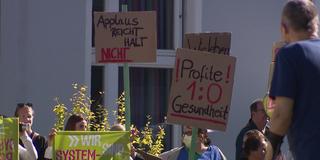 Demonstration zur Krankenhausreform (Foto: SR)