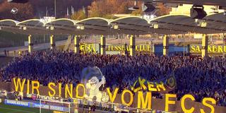 Die Virage Fan Kurve im Ludwigspark (Foto: SR)