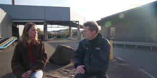 Julia Lehmann im Interview mit Markus Meier (Foto: SR)