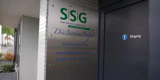 Firmenschild der Gebäudereiniger SSG (Saar Service GmbH) (Foto: SR)