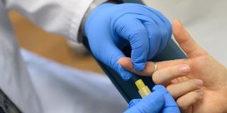 Einer Person wird Blut für die Durchfühung eines Tests abgenommen. (Foto: picture alliance/dpa/dpa-Zentralbild | Klaus-Dietmar Gabbert)
