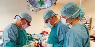 Medizinisches Personal bei einer Operation (Foto: picture alliance/dpa/Medizinische Hochschule Hannover | Anna-Katharina Junge)