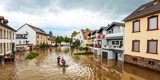 Hochwasser an Pfingsten 2024, Elsässer Straße in Kleinblittersdorf (Foto: picture alliance/dpa | Andreas Arnold)