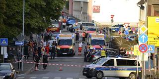 Großeinsatz von Polizei und Rettungskräften in der Völklinger Innenstadt.  (Foto: picture alliance/dpa | Gianni Gattus)