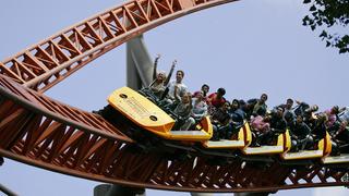 Die Expedition Geforce-Achterbahn im Holidaypark (Foto: dpa/Ronald Wittek)
