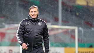 Der ehemalige deutsche U21-Trainer Stefan Kuntz im Stadion (Foto: picture alliance / Jan Woitas/dpa-Zentralbild/dpa | Jan Woitas)