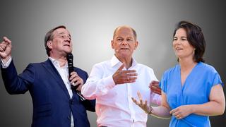 Die drei Kanzlerkandidaten (von links nach rechts): Armin Laschet (CDU/CSU), Olaf Scholz (SPD) und Annalena Baerbock (Bündnis90/Die Grünen) (Foto: imagoimages)
