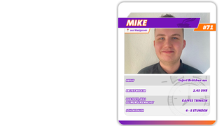 Steckbrief von Mike in Form einer Quartett-Karte. (Foto: UNSERDING)