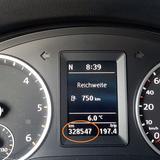 Kilometerstand auf dem Tacho eines Autos (Foto: Jeweils vom Hörer per WhatsApp angefragt)