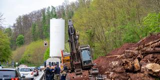Knochenfund bei den Baumaßnahmen zur Hangsicherung am Sonnenberg in Güdingen (Foto: SR)