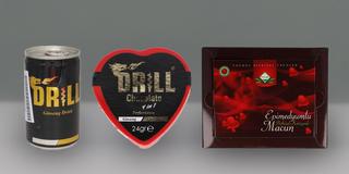 Lebensmittelrückruf: Drill Ginseng Drink, Drill Chocolate und Epimedyumlu Bitkisel Karisimli Macun (Foto: Hersteller, Lebensmittelwarnung.de)