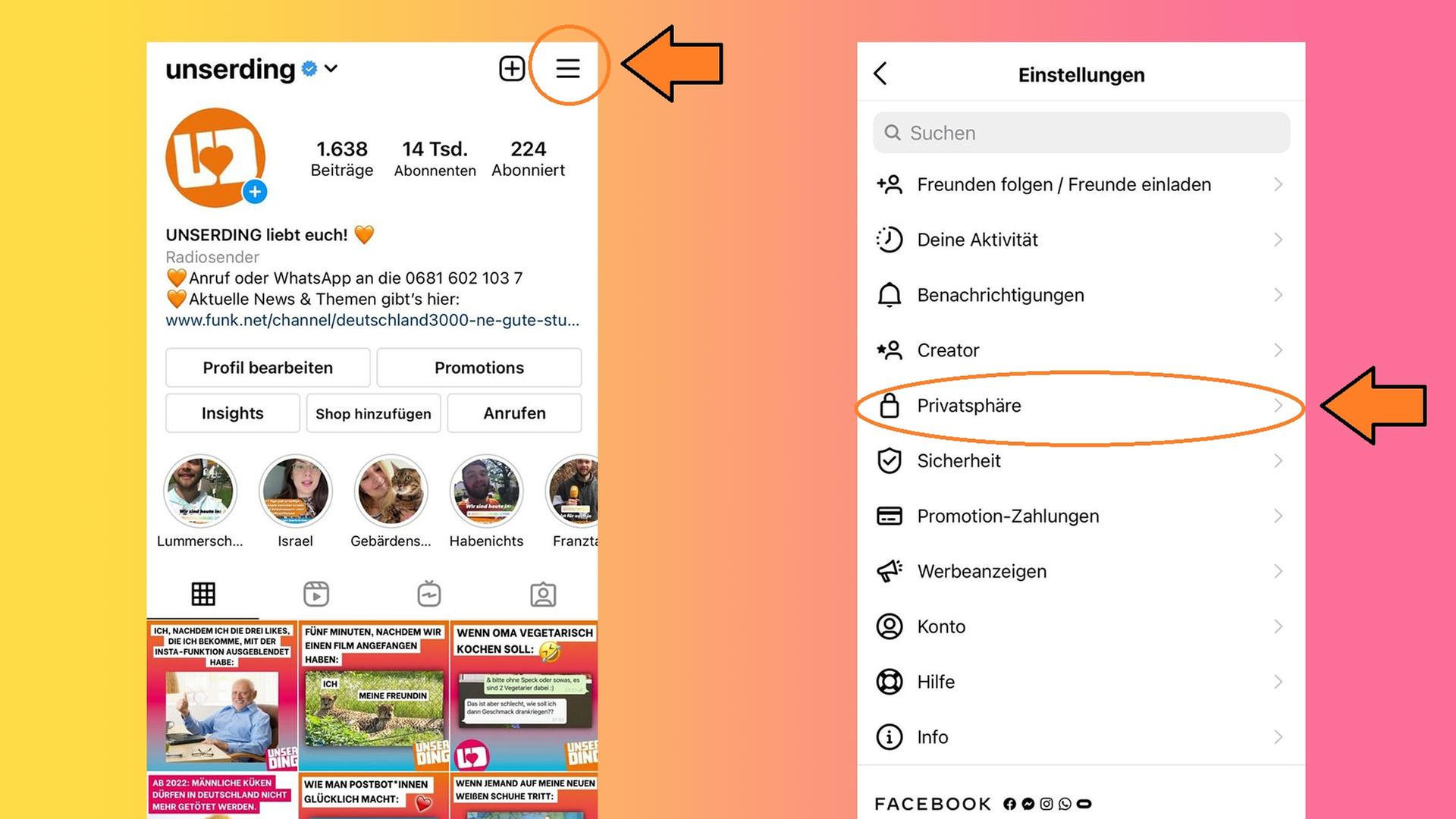 UNSERDING.de Neu Instagram ohne Likes