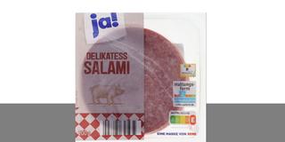Warenrückruf: Ja! Delikatess-Salami, 200g, Mindesthaltbarkeitsdaten: 28.02.26 und 01.03.26 (Foto: Gustoland GmbH)