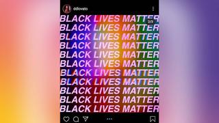 Post zum Protest gegen Rassismus in den USA (Foto: ddlovato/instagram.com)