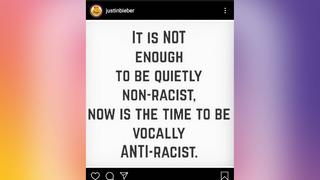 Post zum Protest gegen Rassismus in den USA (Foto: justinbieber/instagram.com)