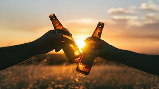 Zwei Menschen stoßen mit Bier in Flaschen an (Foto: pixabay.com/Free-Photos)