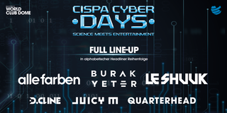 Das Line-Up der Abschlusshow der CISPA CYBER DAYS. (Foto: Kira Sebek)