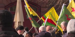 Pro-Kurdische Demonstration in Saarbrücken (Foto: SR Fernsehen)