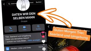 Zwei Screenshots aus einem Tiktok, die eine WhatsApp-gruppe zeigen. (Foto: taiktok/franziskaapollonia)