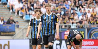 Lasse Wilhelm und Joel Bichsel (1. FC Saarbruecken)  (Foto: IMAGO / Fussball-News Saarland)