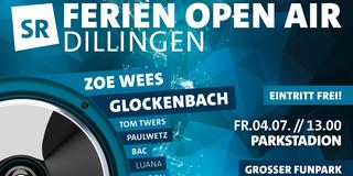 Auflistung verschiedener Künstler auf einem blauen Hintergrund (Foto: SR)
