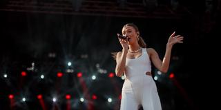 Leony auf der Bühne beim SR Ferien Open Air. (Foto: Dirk Guldner)