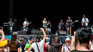 eine Band auf der Bühne (Foto: SR/Dirk Guldner)