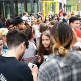 Tiavo bei der Schultour an der Gemeinschaftsschule St. Wendel (Foto: Christoph Brüwer)