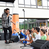 Tiavo bei der Schultour an der Gemeinschaftsschule St. Wendel (Foto: Christoph Brüwer)