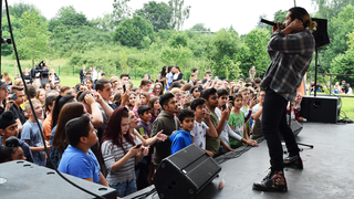 Tiavo bei der Schultour an der Gemeinschaftsschule St. Wendel (Foto: Christoph Brüwer)