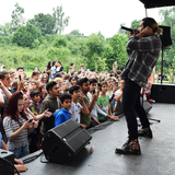 Tiavo bei der Schultour an der Gemeinschaftsschule St. Wendel (Foto: Christoph Brüwer)