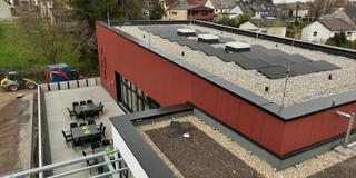 Blick von außen auf das neue Gemeindezentrum in Winterbach.  (Foto: SR)