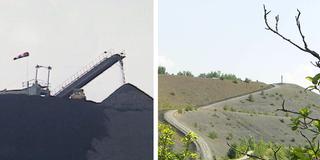 Halde Göttelborn. Früher und heute (Foto: SR)