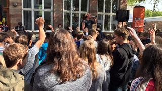 Die Halberg Open Air Schultour zu Gast beim Von der Leyen-Gymnasium in Blieskastel (Foto: Matteo Schwanengel/Freaky Jörn)