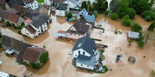In der Gegend um Blieskastel stehen am Samstag, 18.05.2024, zahlreiche Häuser unter Wasser. (Foto: IMAGO / Bernd März)