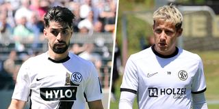 Bildcollage: Semih Sahin und Lukas Pinckert in Trikots der SV Elversberg (Foto: IMAGO / Fussball-News Saarland)