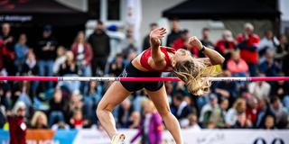 60. Internationales Pfingstsportfest; Rehlingen-Siersburg, 08.06.2025 Maryna Kovtunova (UKR) im Hochsprung (Foto: IMAGO / Beautiful Sports)