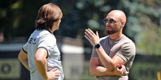SV Elversberg: Trainer Vincent Wagner und Sportdirektor Nils-Ole Book (Foto: IMAGO / Jan Huebner)