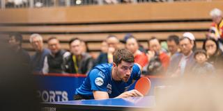 Patrick Franziska (1. FC Saarbrücken Tischtennis) am 15.02.2026 in der Bundesliga bei Borussia Düsseldorf (Foto: IMAGO / Benedikt Probst)