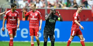 Amara Conde (SV Elversberg, schwarzes Trikot) am 10.05.2026 beim Spiel gegen Fortuna Düsseldorf (Foto: IMAGO / Ulrich Hufnagel)