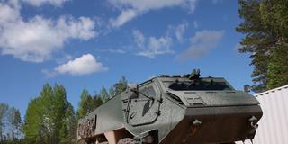 Ein Patria 6x6 Transportpanzer, Fotografiert 2021 (Foto: IMAGO / Scanpix)