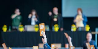 Landesparteitag der Grünen im Saarland (Archivbild von 2023) (Foto: IMAGO / BeckerBredel)