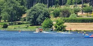 Einsatz von Rettungskräften im Bereich des Losheimer Stausees (Foto: IMAGO / BeckerBredel)