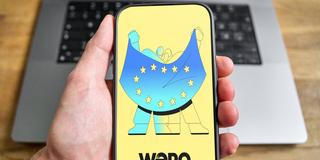 Logo des europäischen Bezahlsystems Wero auf einem Handydisplay (Foto: IMAGO / Bihlmayerfotografie)