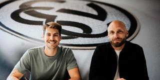 SVE-Innenverteidiger Maximilian Rohr (links) und SVE-Sport-Vorstand Ole Book (rechts) (Foto: Pressefoto / SV Elversberg)