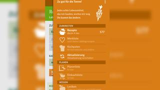 Screenshot der App "Zu gut für die Tonne" (Foto: SR)