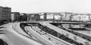 Stadtautobahn in den 60er Jahren (Foto: Stadtarchiv Saarbrücken, Nachlass Mittelstaedt )
