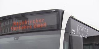 NVG Neunkircher Verkehrsbetriebe, Bus mit dem Logo (Foto: SR)