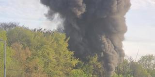 Großbrand in Stiring-Wendel mit starker Rauchentwicklung  (Foto: SR)